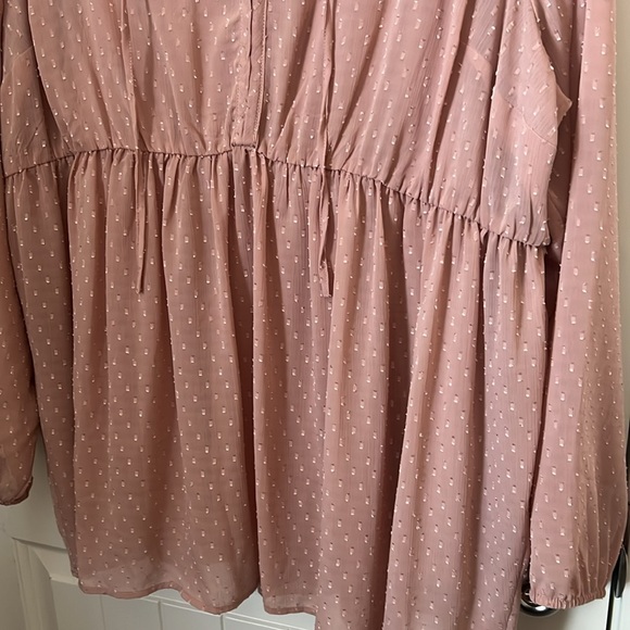 Torrid Blush Clip Dot Tie Babydoll - Picture 3 of 9
